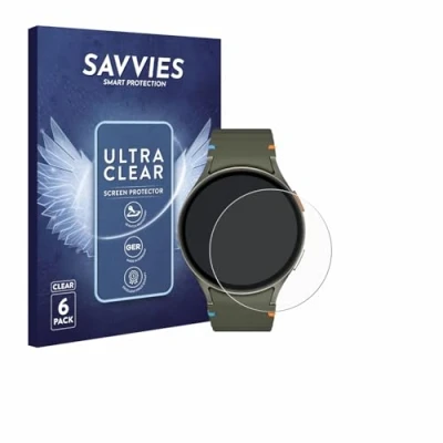 Abbildung von Savvies 6 Stück Schutzfolie für Samsung Galaxy Watch 7 (44 mm) Displayschutz Folie Ultra Transparent