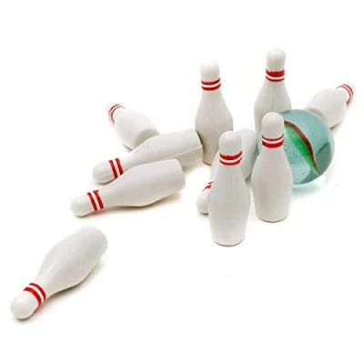 Abbildung von Goods+Gadgets Spiel, Mini Bowling Set Miniatur Kegel Spiel