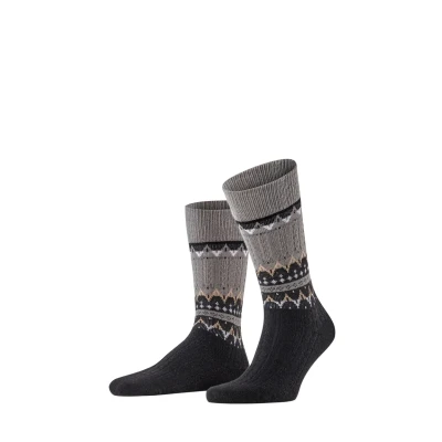 Abbildung von FALKE Herren Norseman M So Wolle Gemustert Socken, Grau Flanell 3210, 43 46