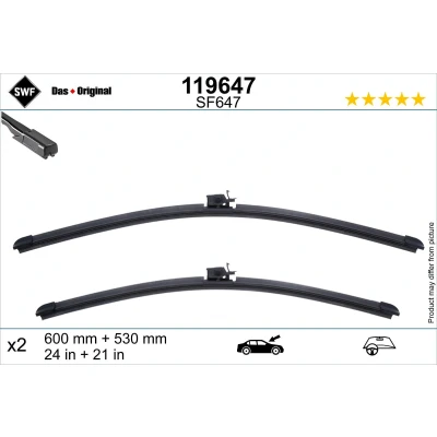 Abbildung von Scheibenwischer Swf 119647 530, 600mm vorne mit Spoiler für Linkslenker MERCEDES BENZ: GLB, EQB