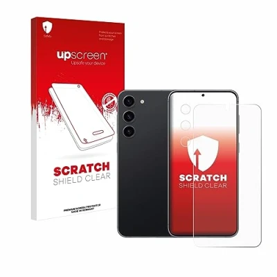 Abbildung von upscreen Schutzfolie für Samsung Galaxy S23 (Display+Kamera) Kristall klar, Kratzschutz, Anti Fingerprint