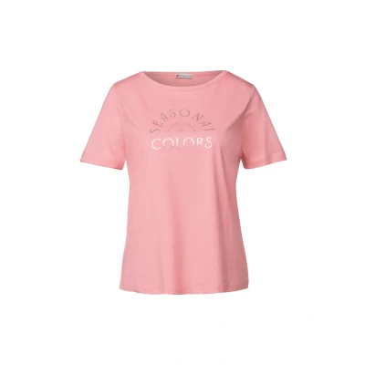 Abbildung von STREET ONE Damen A323170 T Shirt mit Wording, Blush Peach, 42