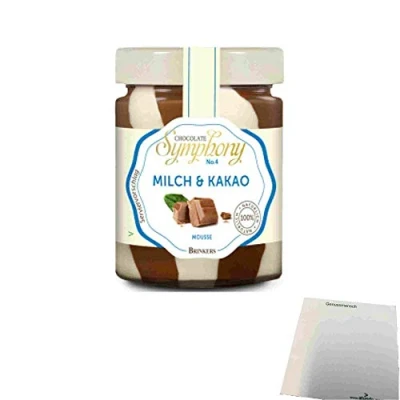 Abbildung von Brinkers Chocolate Symphony No 4 Mousse Milch &amp; Schokolade (210g Glas) + usy Block