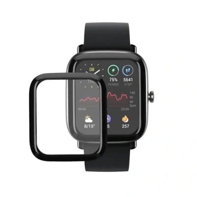 Abbildung von kwmobile 2X Transparente Displayschutzfolie kompatibel mit Huami Amazfit GTS 2 Mini Folie Schutzfolie für Fitness Tracker robuster Displayschutz