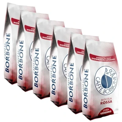 Abbildung von ROTE Mischung Kaffebohnen Caffè Borbone Vending 1 kg x 6