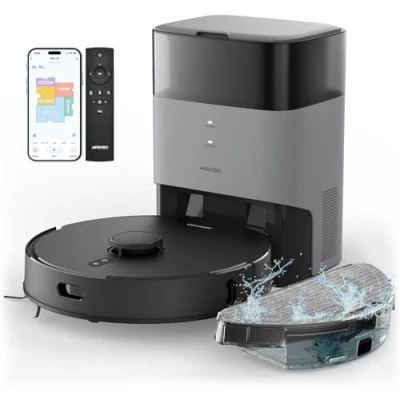 Abbildung von AIRROBO T20+ Saugroboter mit Wischfunktion, 3.5L Staubsauger Roboter Absaugstation, 180Min Laufzeit, LiDAR Navigation, Starke Saugkraft ideal für Teppich und Tierhaare, APP Steuerung