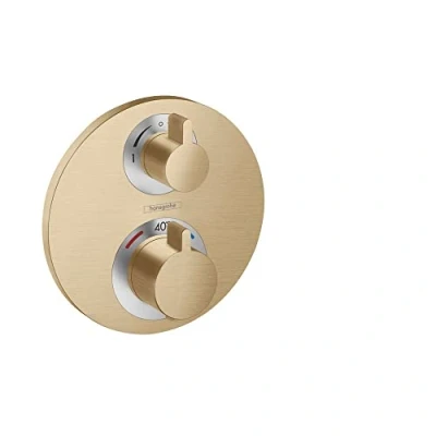 Abbildung von hansgrohe Unterputz Thermostat ShowerSelect S, für 2 Funktionen, Brushed Bronze