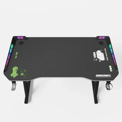 Abbildung von phoenix group AG Minecraft Schreibtisch, Holzwerkstoff, Schwarz Carbon Optik, 120x74x60