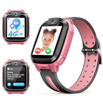 Abbildung von imoo Watch Phone Z1, 4G Smartwatch Kinder mit HD Videoanrufen, für GPS Echtzeitortung, IPX8 Wasserbeständigkeit (Rosa)