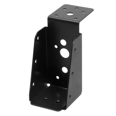 Abbildung von Balkenschuh Schwarz verzinkt Lasche oben für 50 x 100 mm Balken Pro Stück