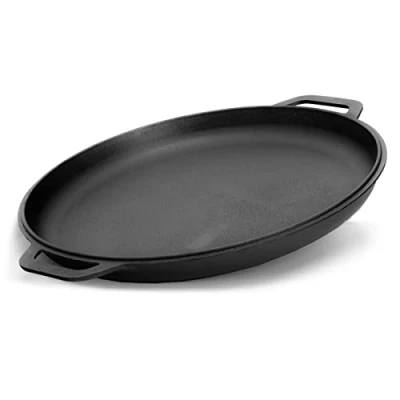 Abbildung von Deckel Bratpfanne Ø36 cm aus Gusseisen Universaldeckel Gusspfannen Servierpfanne Induktion Gusseiserne Pfanne für Gasgrill, Backofen, Feuerstelle und alle Herdarten