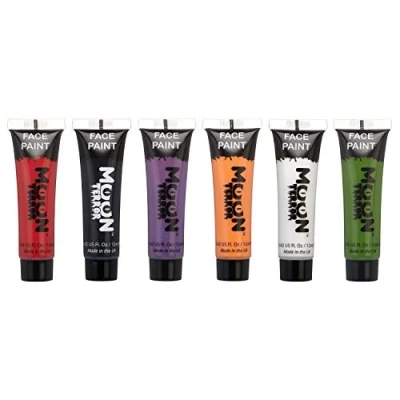 Abbildung von Moon Terror Halloween Gesichtsfarbe, Körperfarbe, SFX Make up, Spezialeffekt 12 ml (6er Set)