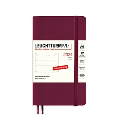 Abbildung von LEUCHTTURM1917 367673 Wochenkalender Pocket (A6) 2024, Softcover, Port Red, Deutsch, 12 Monate