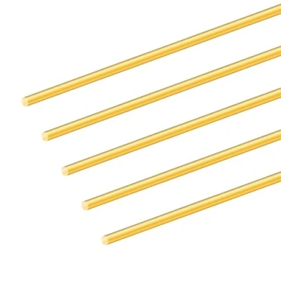 Abbildung von 5PCS 4mm Messingstangen,iMeistek 200mm Länge Messing Massivrundstab für Griffstifte RC Modelle Basteln