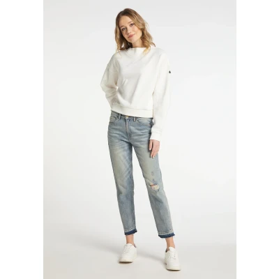 Abbildung von DREIMASTER Vintage Damen Sweatshirt XXL / Natürlich Weiß 85 % Baumwolle 15 Polyester