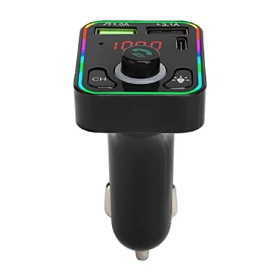Abbildung von ciciglow Bluetooth FM Transmitter, F3 Auto MP3 Player V5.0 Autoradio Audio Adapter Dual USB Schnellladegerät Mehrzweck Car Music Modulator