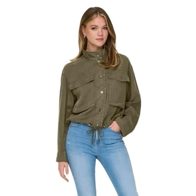 Abbildung von ONLY Leichte Jacke, Damen, Größe: Small, Kaki