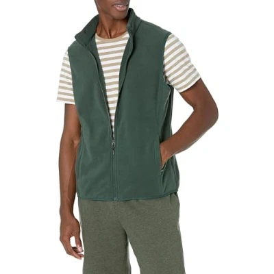 Abbildung von Amazon Essentials Herren Fleecejacke mit durchgehendem Reißverschluss (in Big und Tall erhältlich), Tannengrün, XL