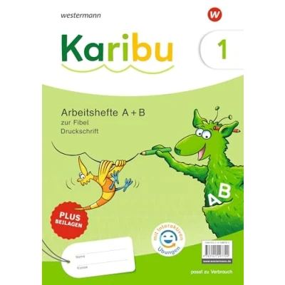Abbildung von Karibu Ausgabe 2024: Paket Arbeitshefte 1 (Teil A und B) Druckschrift zur Fibel Verbrauch mit interaktiven Übungen