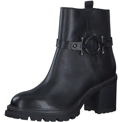 Abbildung von MARCO TOZZI Stiefelette, Blockabsatz, Westernstiefelette, Chunky Boots mit Zierriegel