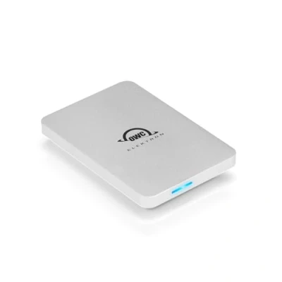 Abbildung von OWC Envoy Pro Elektron 1.0 TB NVMe M.2 SSD, USB 3.2 Gen 2 Typ C bis zu 10Gb/s, 1011MB/s, 2.0/3.0 kompatibel, tragbar, staubdicht und wasserdicht nach IP67 (Rugged), Bus betrieben