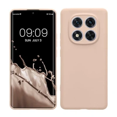 Abbildung von kwmobile Handyhülle kompatibel mit Xiaomi Redmi Note 14 Pro 5G / Poco X7 Hülle Handy Case aus weichem Silikon in Coconut Swirl