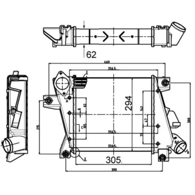 Abbildung von MAHLE ORIGINAL CI 508 000S Ladeluftkühler NISSAN: X Trail