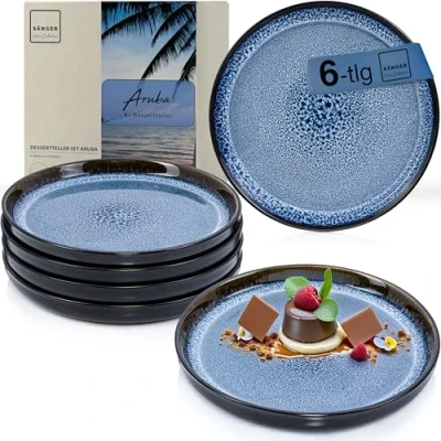 Abbildung von SÄNGER Dessertteller Set Aruba, (6 St), Handmade, Frühstücksteller, kleine Teller, VALUE COLLECTION