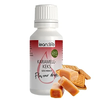 Abbildung von Lean:Life Flavour Drops 30 ml Karamell Keks Aroma Tropfen für Lebensmittel zuckerfrei und kalorienarm