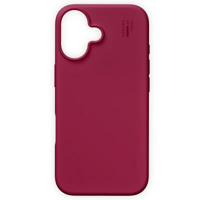 Abbildung von Apple iPhone 16 Hülle Kunststoff iDeal of Sweden Backcover/Hard Case Handyhülle Dunkelrot Shockproof/Stoßfest
