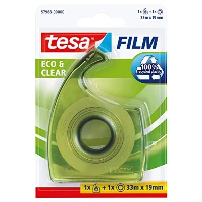 Abbildung von 7 x Tesa Klebefilm tesafilm Eco &amp; Clear 19mmx33m + Easy Cut Handabroll