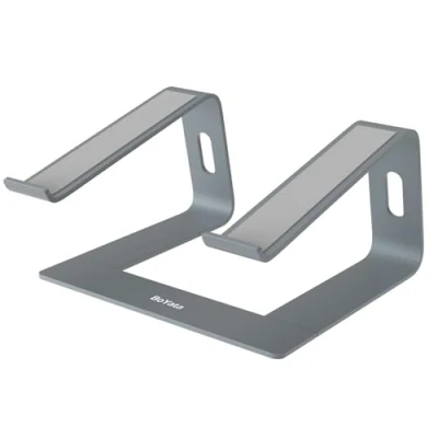 Abbildung von BoYata Laptop Ständer, Ergonomisch Aluminium Notebook Tragbarer Belüfteter Halterung, Laptopständer Kompatibel mit MacBook, Dell, HP, Samsung, Acer, Allen 10&quot; 15,6&quot; Laptops Grau