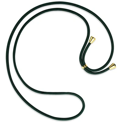 Abbildung von mtb more energy® Ersatz Band für Handykette dunkelgrün inklusive Endkappen (Gold) hochwertige Austausch Kordel Seil Kette