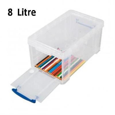 Abbildung von REALLY USEFUL BOX 8 Liter 340 x 200 175 mm Open Front transparent