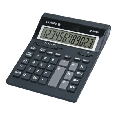 Abbildung von Olympia Tischrechner LCD 612 SD 12 stellig Batterie/Solar Betrieb schwarz