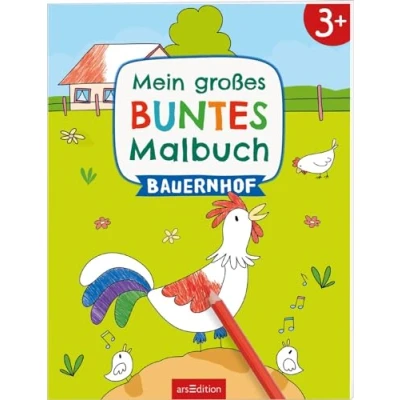 Abbildung von Mein großes buntes Malbuch Bauernhof: ab 3 Jahren Ausmalen mit farbigen Hintergründen