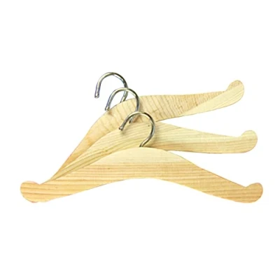 Abbildung von Puppen Kleiderb&uuml;gel aus Holz, 3 St&uuml;ck