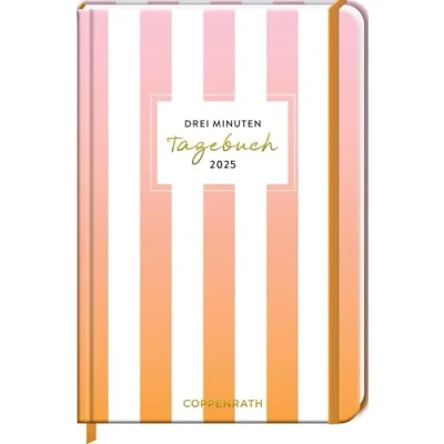 Abbildung von Großer Wochenkalender: 3 Minuten Tagebuch 2025 Streifen rosa (I love my paradise): Glücksjournal Mit Wochenplaner und Eintragmöglichkeiten. Gummiverschluss Leseband