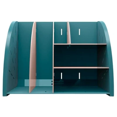 Abbildung von Exacompta Ref. 394606D 1 Schreibtisch Organizer Skandi, multifunktionales Zubehör, 6 Fächer, A4, A5, A6, vertikal/liegend 36 x 29,5 cm, Pazifikblau/Nude