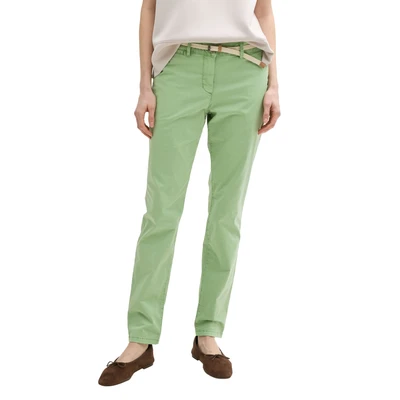 Abbildung von TOM Tailor SLIM Chino, Damen, Größe: 46x32, True green