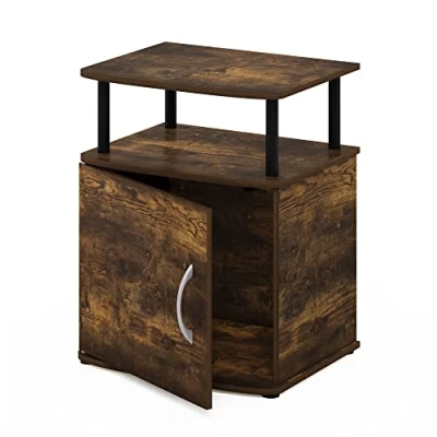 Abbildung von Furinno JAYA Utility Design Beistelltisch, Bernsteinkiefer/Schwarz