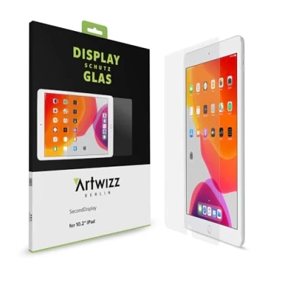 Abbildung von Artwizz SecondDisplay Schutzglas geeignet für iPad 10,2 (2021 2019) Displayschutz aus Sicherheitsglas mit 9H Härte Hüllenfreundlich