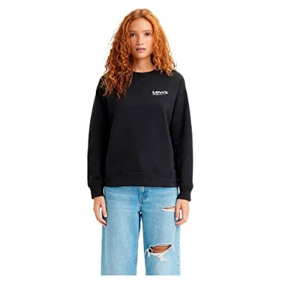 Abbildung von Levi&#039;s Damen Graphic Standard Crewneck Pullover Sweatshirt, Batwing Iridescent Caviar, S