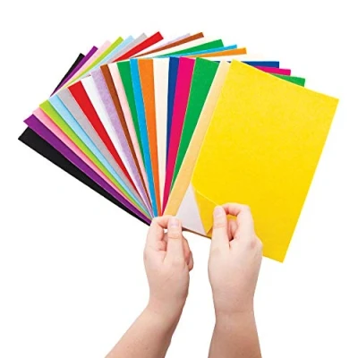 Abbildung von Baker Ross AW960 Filzblätter, selbstklebend, Klasse Pack (50 Stück) Kunst und Handwerk für Kinder, Sortiert