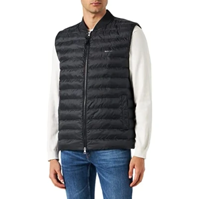 Abbildung von GANT Light Padded Bomber VEST Weste, Herren, Größe: XL, Black