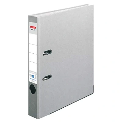 Abbildung von Herlitz Ordner maX.file nature plus, Spezialpapierbezug, Kantenschutz, standfest, A4 5 cm, grau