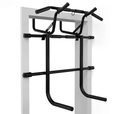 Abbildung von PULLUP &amp; Dip Klimmzugstange Türrahmen ohne Bohren inkl. Station Türreck mit Stange Barren Erweiterung für Zuhause Klimmzug Set Calisthenics, Dips Krafttraining