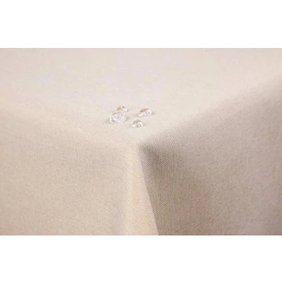 Abbildung von texpot Gartentischdecke 135 x 180 cm in Sand mit Leinen Optik Lotuseffekt Fleckschutz Bügelfrei Tischdecke