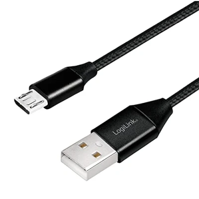 Abbildung von USB 2.0 Anschlusskabel, (Typ A) zu micro schwarz, 1m