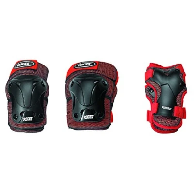 Abbildung von Roces Jungen 3 Pack Schützer Ventilat Schutzset, red/Black, One Size